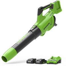 Greenworks Havemaskiner Greenworks Akku løvblæser G24X2ABK2x; 2x24 V; 2x2,0 Ah batt