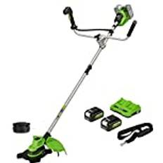 Greenworks Havemaskiner Greenworks Græstrimmer GD24X2BCBK4x; 2x24 V; 2x4,0 Ah batt