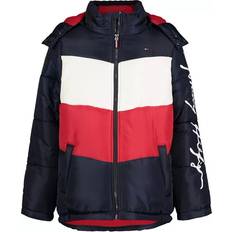 Tommy Hilfiger Outerwear Children's Clothing Tommy Hilfiger Boy's Chevron Colorblock Puffer Jacket - Navy Blazer (TBFFM05F-405)