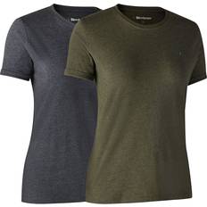 Deerhunter Dame T-shirts Deerhunter Lady T-shirts 2-Pak Adventure Green