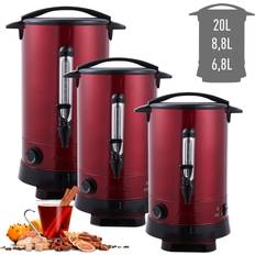 Bouilloires Arebos Distributeur de Boisson Chaudes 1650W 20L Réglage 30-110°C Rouge