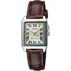 Wrist Watches on sale Casio ltp-v007l-9b roman numeral analog brown leather rectangle ladies'