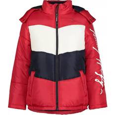 Tommy Hilfiger Boy's Chevron Colorblock Puffer Jacket - Scarlet Sage (TBFFM05F-649)