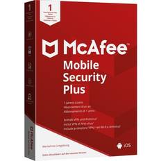 Office Software McAfee mobile security plus 1 device unlimited vpn 1 device 1 year licence