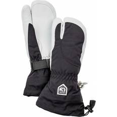 Polyamide - Women Gloves Hestra Women's Heli 3-Finger Gloves - Black/Offwhite