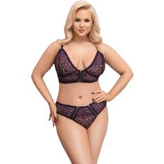 Cottelli Collection Cottelli CURVES Lingerie Set-22142454071 Lingerie Set Lila 3Xl