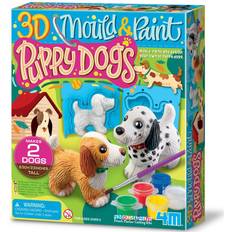 Perro Artesanías 4M Mould & Paint 3d Perritos Kit De Moldeo Edad 5 Años