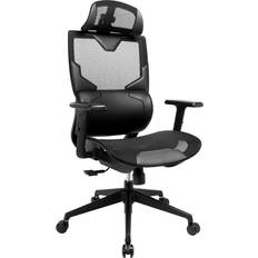 Sandberg ErgoFusion Gaming-Sessel ergonomisch Armlehnen T-förmig Neigen Drehgelenk Polyurethan-Kunstleder, Meshgewebe (640-95)