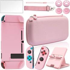 INF Väska tillbehör Nintendo Switch Rosa 10 delar