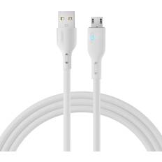 Joyroom USB-kabel micro USB 2.4A 2m S-UM018A13 vit