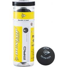 Squash-Bälle Dunlop Squashbälle Packung mit 3 One Size weiß/schwarz