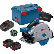 Plunge Cut Saw Bosch GKT18V-52GC 18v Brushless Plunge Saw with 2x8ah Batteries, Lboxx Rail