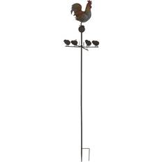 Steel Garden Decorations Stake with Moving Cockeral Weathervane