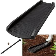 Black 2 or 4 decorative downspout splash rain gutter drain extend