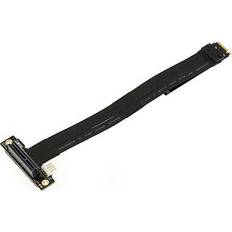 Controller Cards KALEA-INFORMATIQUE Riser M2 PCIe NVMe M Key to PCIe 4X female extension adapter. Length 20 cm