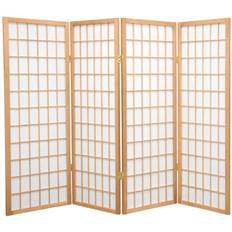 Oriental Furniture 4 Short Shoji Screen Room Divider