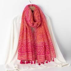 Shein Multifärgade Accessoarer Shein Geometric Pattern Tassel Decor Scarf