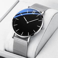 Men Mesh Strap Ultra-thin Quartz Watch