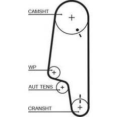 Gates Micro-V Stretch Fit 5427XS Correa de Distribucion Correa 135 1080 19 Volkswagen Golf 4, Golf 3, Polo IV Hatchback