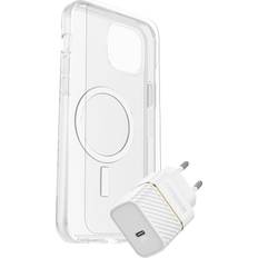 Iphone 15 plus magsafe OtterBox KIT EU Set étui verre de protection chargeur Apple iPhone 15 Plus transparent, blanc compatible avec MagSafe