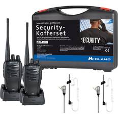 Walkie-Talkies Midland g10 pro pmr 2er security-kofferset inkl. ma31lk pro security headsets