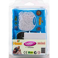 Hama mini perler 12.000 stk. med stiftplade sort/hvid/grå