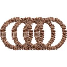 Pure Silk Skinny Scrunchies Light Brown