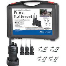 Walkie-Talkies Midland g10 pro pmr 4er handwerker-kofferset inkl. ma21lk headsets
