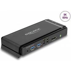 KVM-Switches DeLock displayport 1.4 kvm switch 8k 60 hz mit usb 5 gbps und audio 11476 40436