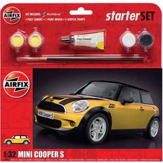 Airfix Scale Models & Model Kits Airfix Starter Gift Set Mini Cooper S 1:32 Racing Car Plastic Model Kit A55310A