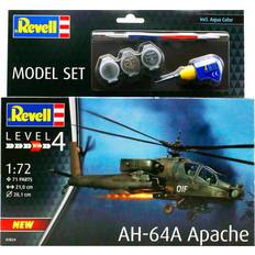 Revell Model Set Ah-64a Apache Komplet Sæt Byggesæt Fly Modelbyggesæt