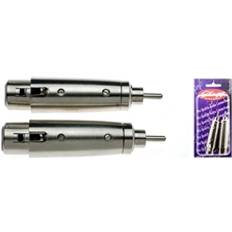 2 Fem Xlr /Male Rca Adapt.-Met