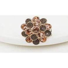 Smycken Shein Rhinestone Flower Decor Ring