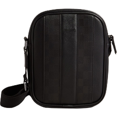 Ted Baker Waydon House Check PU Flight Bag - Black