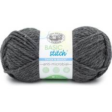 Yarn & Needlework Supplies Lion Brand Basic Stitch Antimicrobial Thick & Quick Yarn-Charcoal