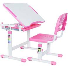 Vivo Height Adjustable Childrens Desk & Chair Kids Interactive Work Station Pink DESK-V201P