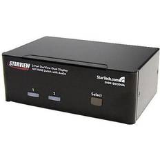 KVM-Switches StarTech Sv231dd2dua 2 port dvi usb kvm mit audio und 2.0 hub d