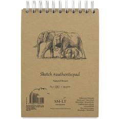 Brun Skitse- & Tegneblok SMLT Art Natural Brown Wirebound Sketch Pad 5-7/8" x 8-1/4" 80 Sheets