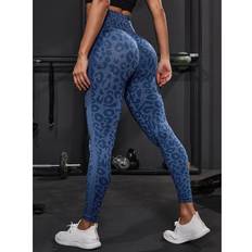 Leopard - Women Tights Shein Leopard Print Yoga Leggings Tummy Control Gym Tights