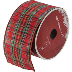 Sewing Supplies Northlight 2.5" x 10yd. Wired Plaid Christmas Craft Ribbon MichaelsÂ Red 2.5" x 10yd