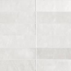 Mosaic Tiles Bedrosians Cloe Gloss Ceramic Tile 8 White 76-Pack 10.64 SF