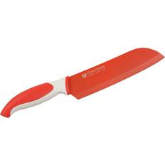 Cuchillos de cocina Gräwe Santokumesser CleanCitchen 30 cm Rot