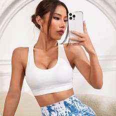 Shein Women Bras Shein Hollow Out Racerback Sports Bra