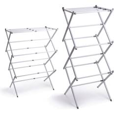 Bino 3-Tier Expandable Collapsing Foldable Laundry Drying Rack, White