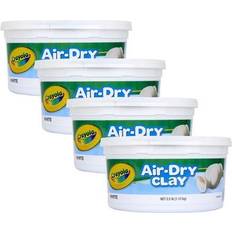 Pottery Clay Crayola Air-Dry Clay, 2.5 lbs Resealable Bucket, White, PK4