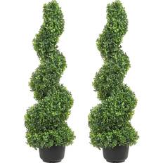 VEVOR Boxwood Tower Topiary Spiral Green Artificial Plant