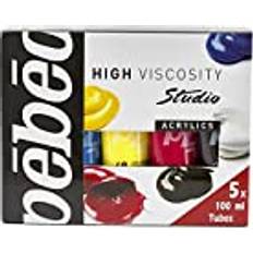 Pitture acriliche Pebeo Studio Acrylics Set da 28 pezzi Set di 5 Colori Primari 100 ml 17 fl oz