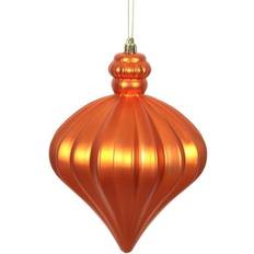 Orange Christmas Tree Ornaments Vickerman 478479 6" Burnished Matte Onion Drop Christmas Tree Ornament