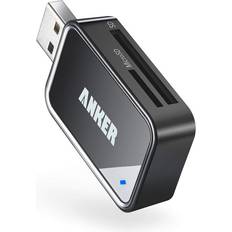 Memory Card Readers Anker 2-in-1 usb 3.0 sd card reader for sdxc/sdhc/sd/mmc/rs-mmc/micro sd/uhs-i