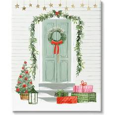 Wall Decor Stupell Industries Christmas Presents Wreath Doorstep Wall Decor 36x48"